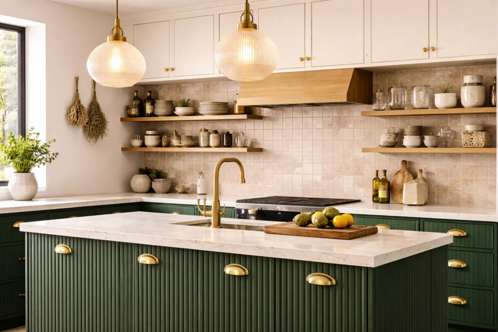 fluted cabinet kitchen design 2026 trend