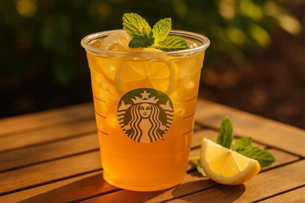 Starbucks Summer Drinks 2026 Honey Citrus Mint Cold Green Tea golden wellness drink