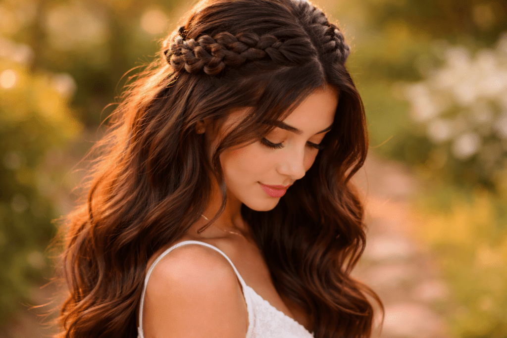 double Dutch braid half up hairstyle 2026 trend
