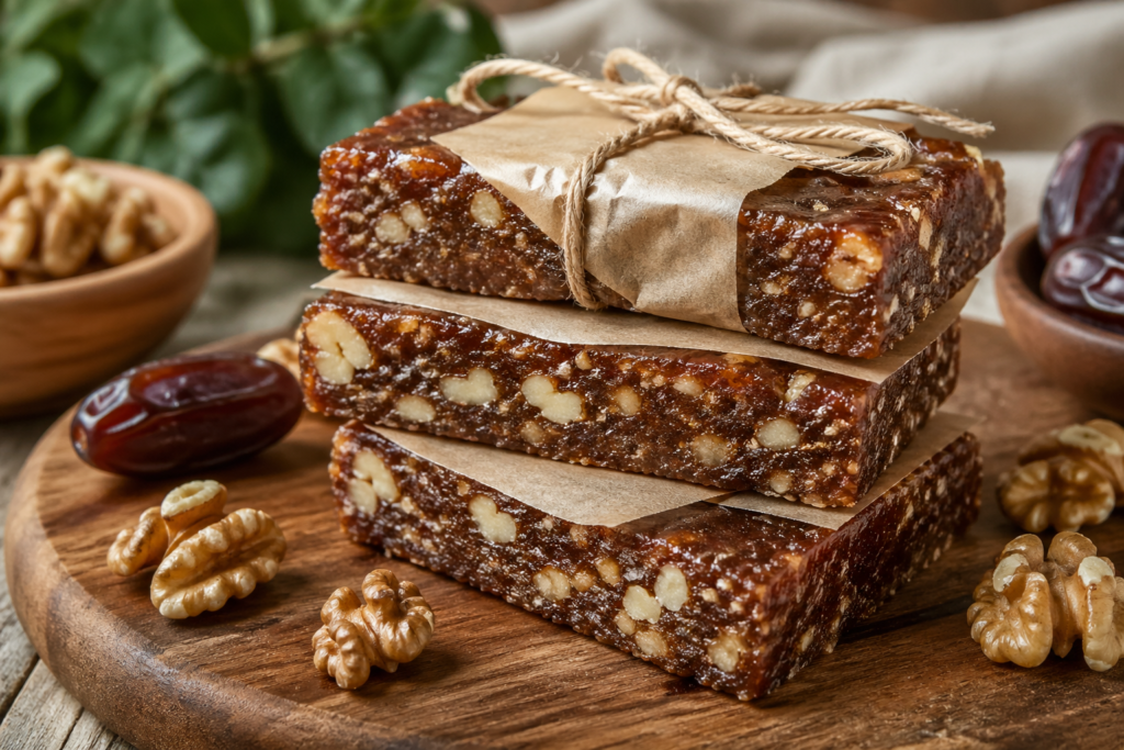no bake date nut bars recipe 2026 naturally sweetened healthy snack