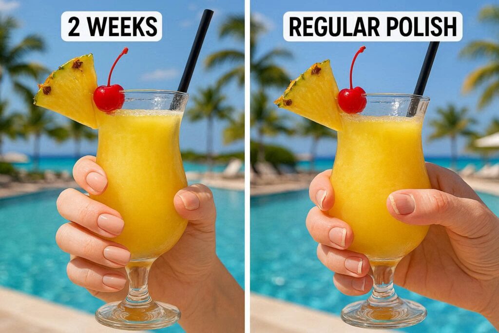 Gel vs regular nail polish comparison for vacation 2026