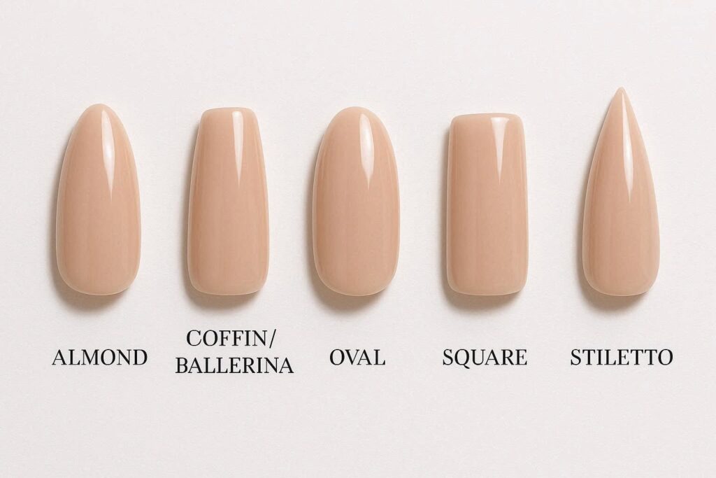 Best nail shapes for vacation 2026 including almond coffin and oval