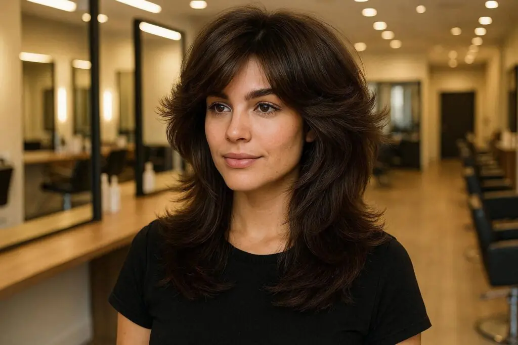  butterfly haircut for thick hair 2026 — feathered layers and razor cut ends for texture management