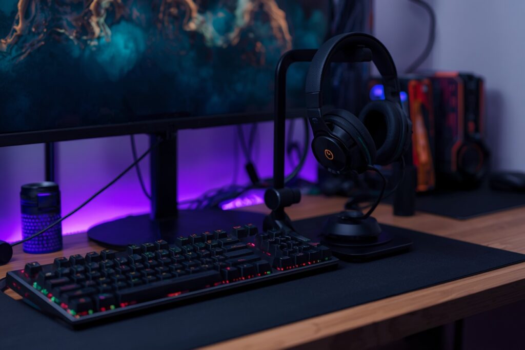 Gaming controller stand and headphone hook — dorm room decorating ideas for guys 2026