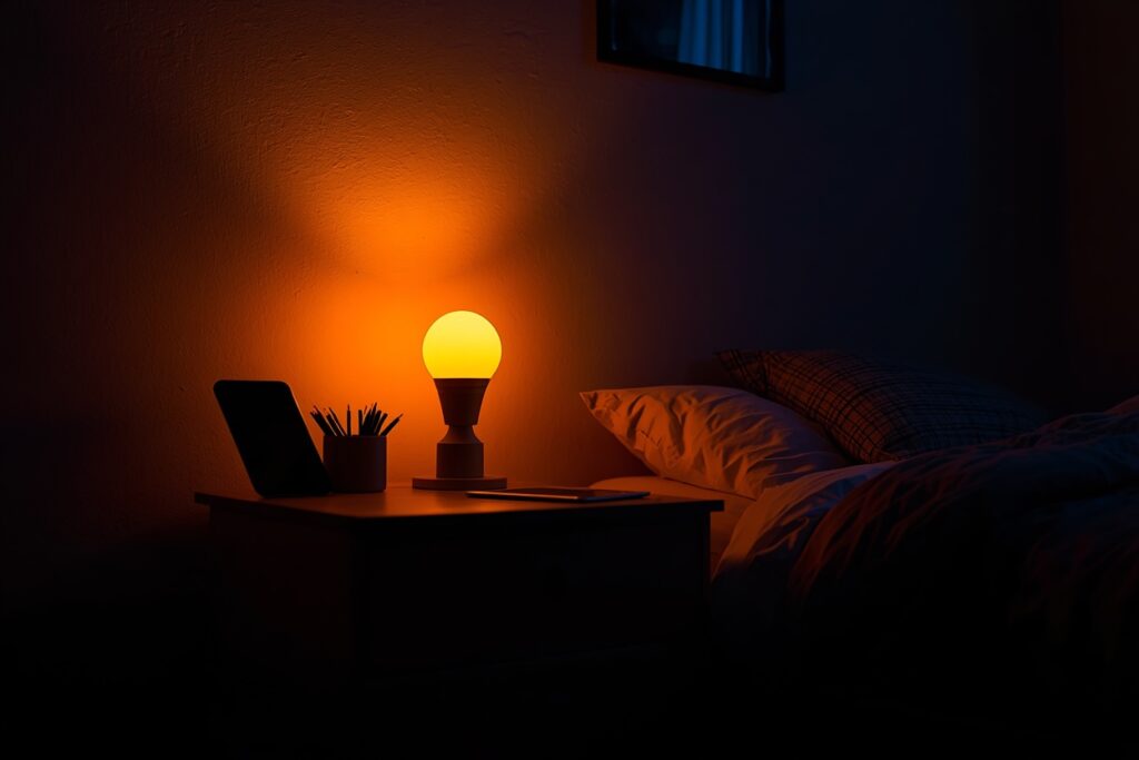 Smart bulb dorm room lighting idea for guys 2026 — phone-controlled ambient setup