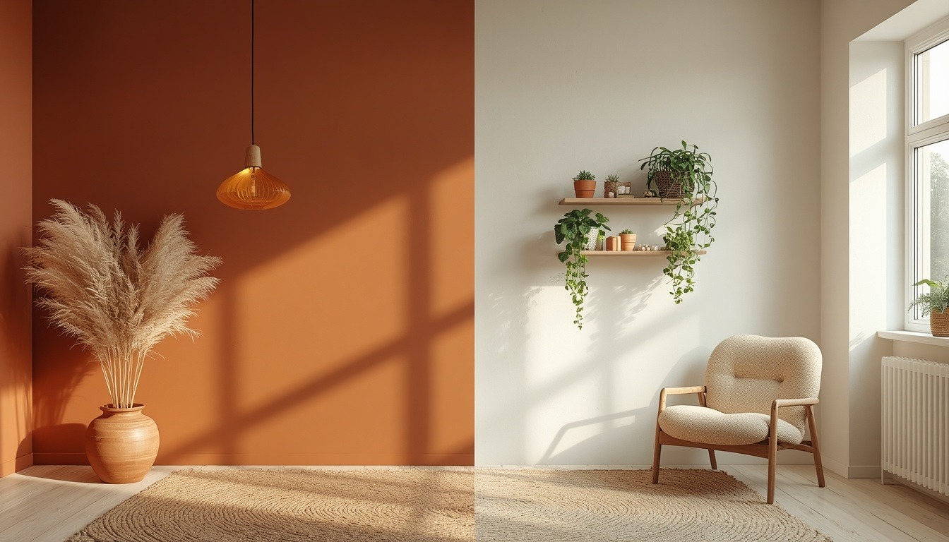 earthy living room decor 2026 featured split-screen transformation