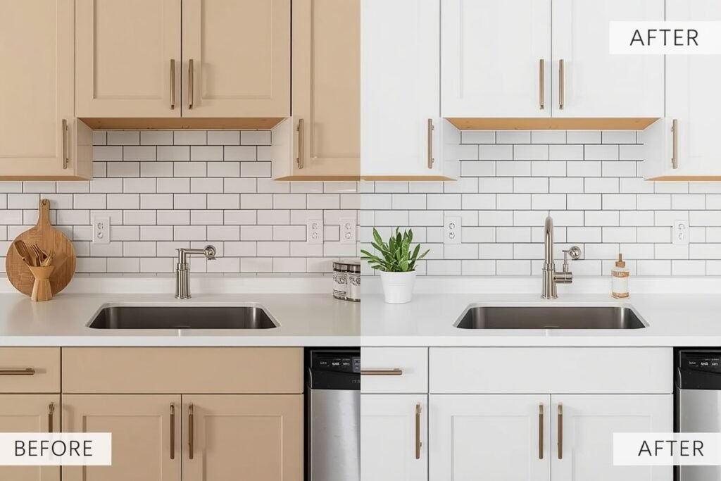 peel and stick backsplash furnished apartment 2026 white subway tile removable renter-friendly