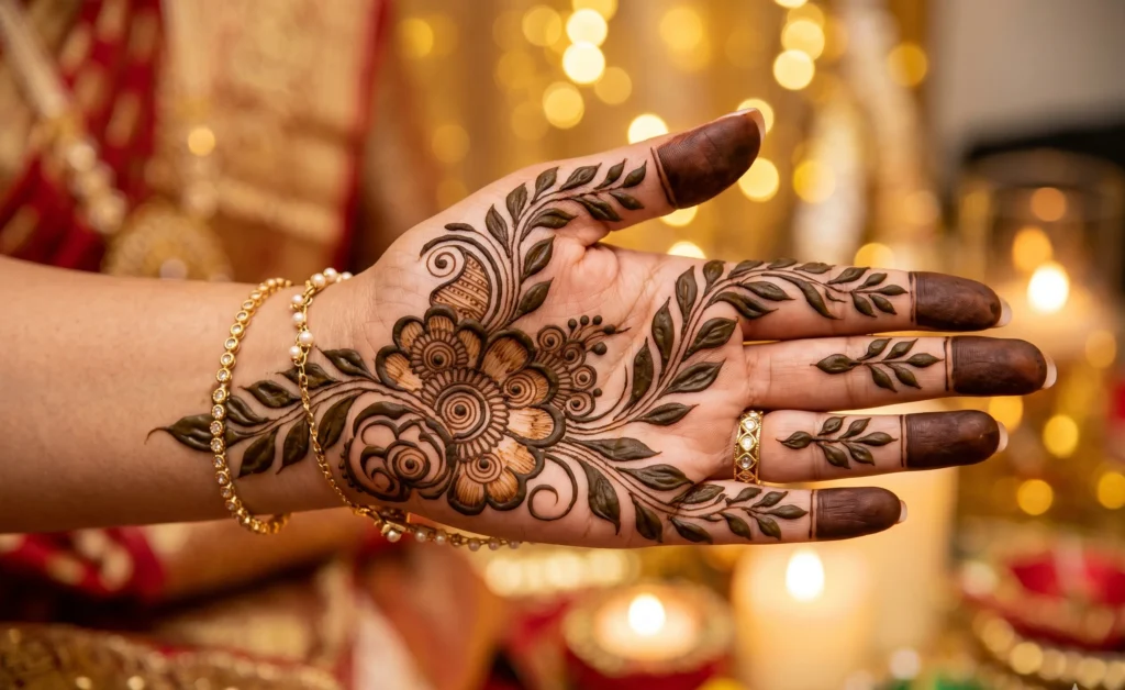Arabic mehndi design front hand 2026