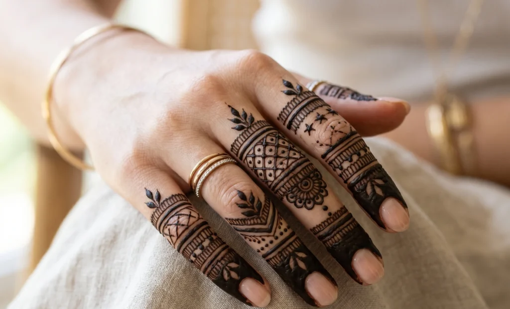 Finger mehndi design 2026 trending