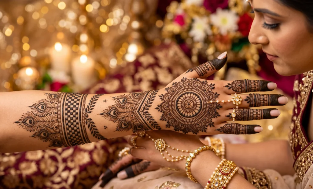 Back hand mehndi design 2026 bridal
