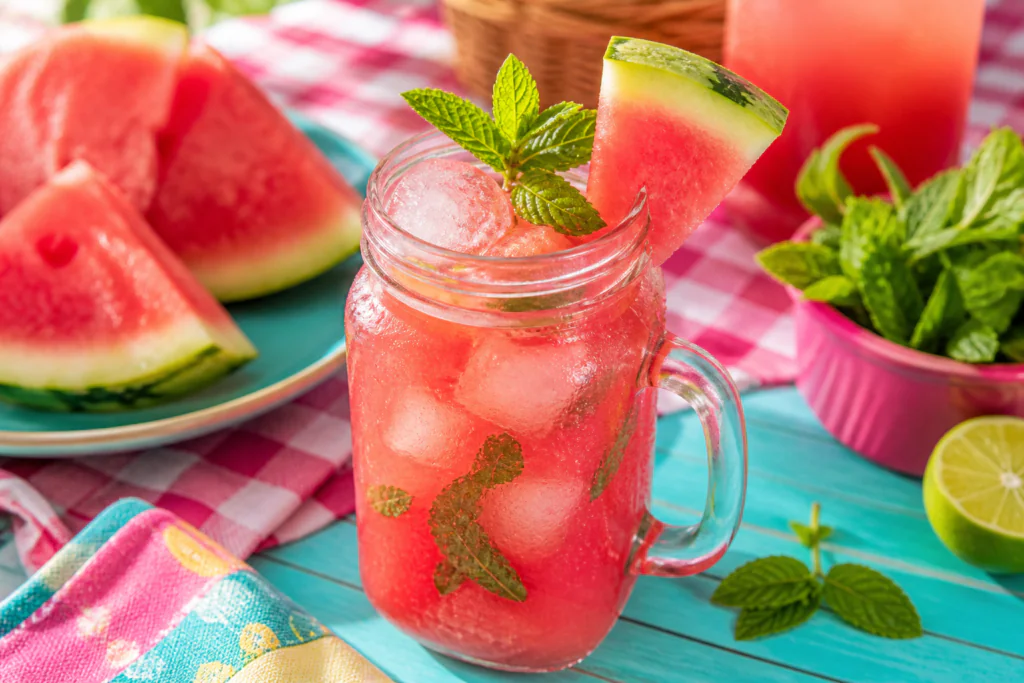 Watermelon mint cooler — viral refreshing drink recipe for summer 2026 with ice and fresh mint