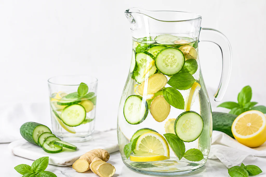Cucumber ginger spa water refreshing drink — healthy infused water for summer hydration 2026