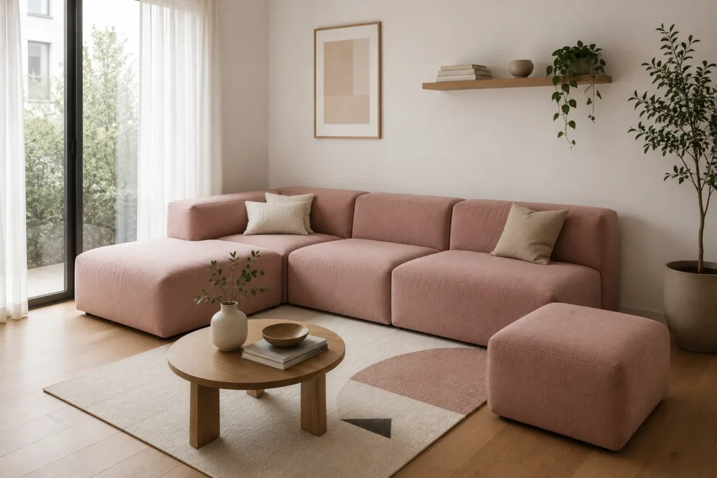 modular sofa small living room ideas 2026 flexible L-shape configuration