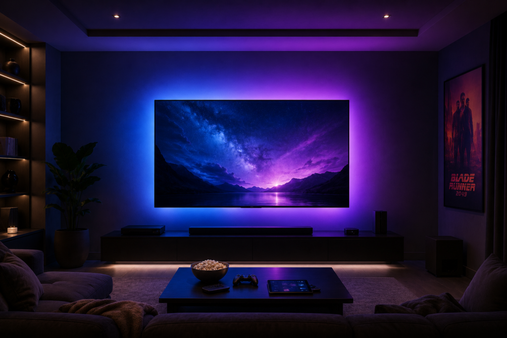 LED bias lighting TV wall decor 2026 ambilight effect