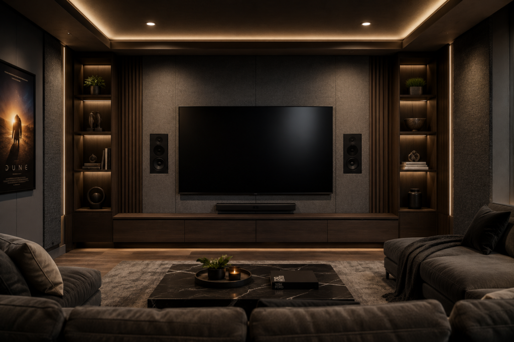 integrated soundbar speaker TV wall decor 2026 home theater