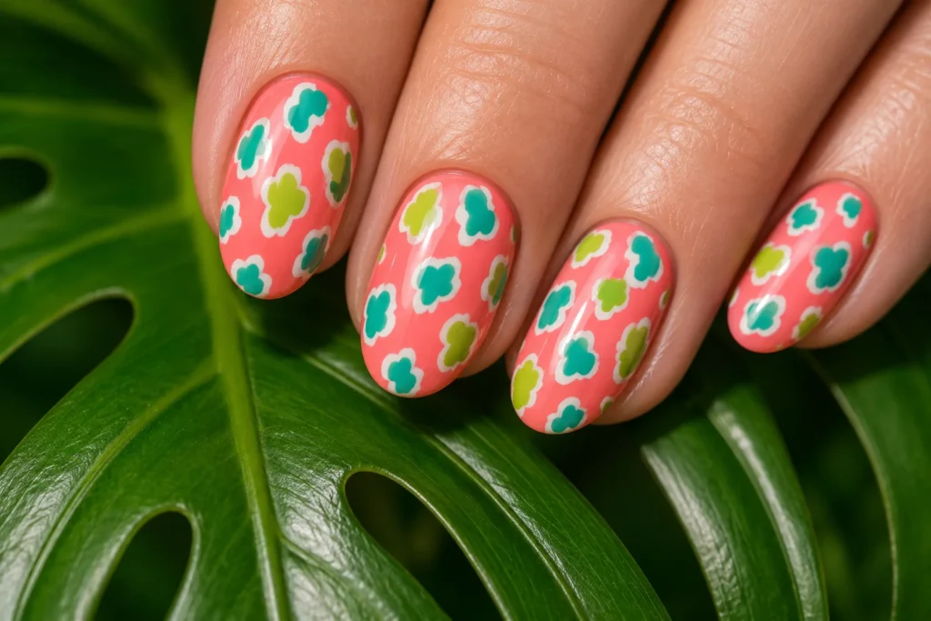 tropical leopard print nail ideas 2026 colorful summer nails
