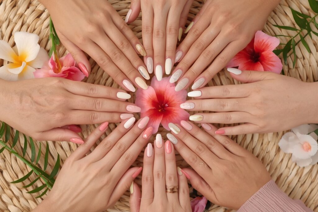  Summer nail designs 2026 trends 6 through 12 flat lay