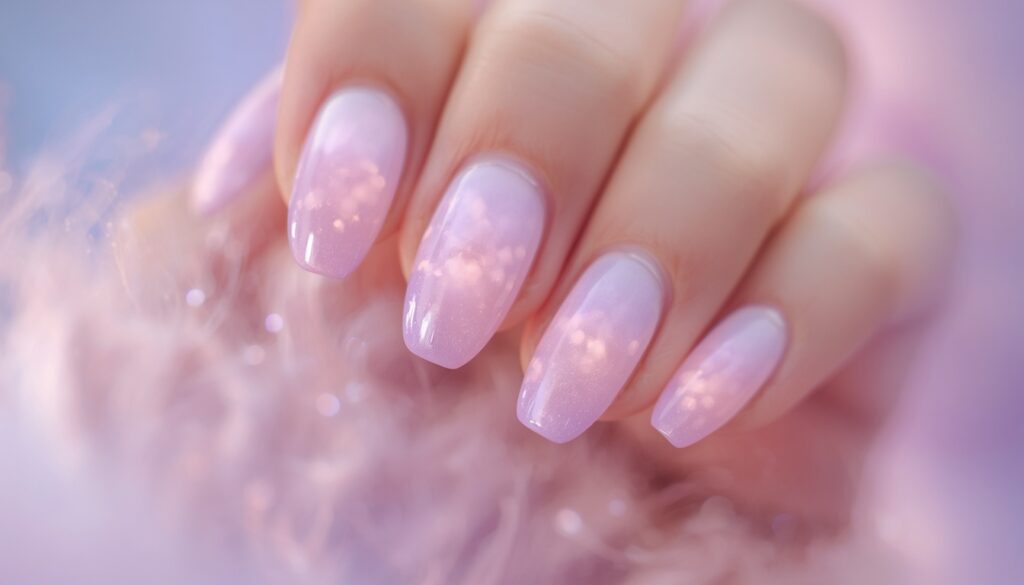 aura birthday nail ideas 2026 — dreamy blurred center nail art
