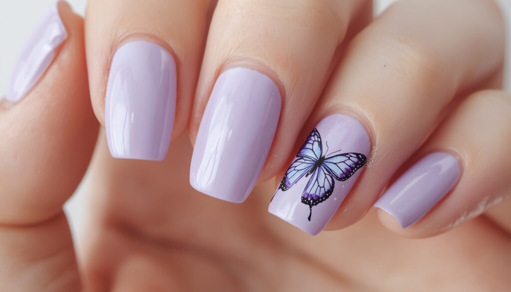 butterfly birthday nail ideas — butterfly wing nail art