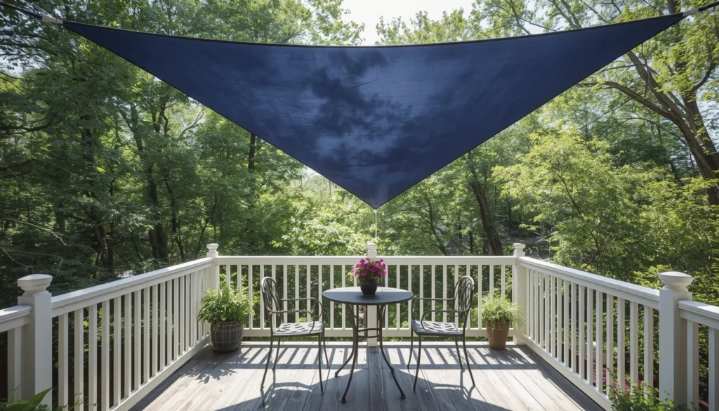 shade sail canopy back porch budget idea sun protection