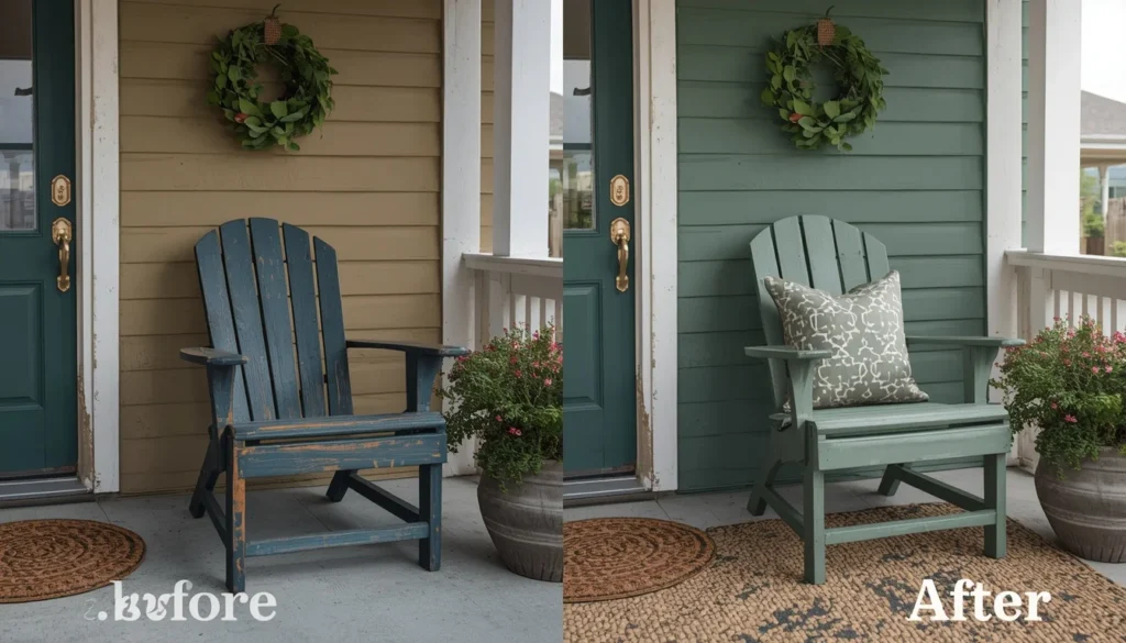 thrift store furniture flip back porch ideas on a budget