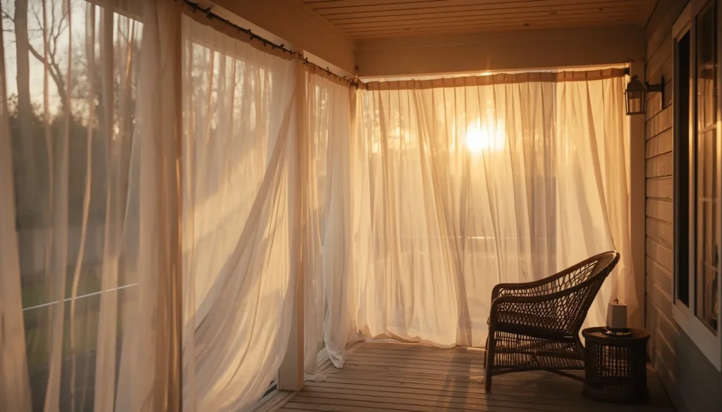outdoor curtain privacy screen back porch budget idea