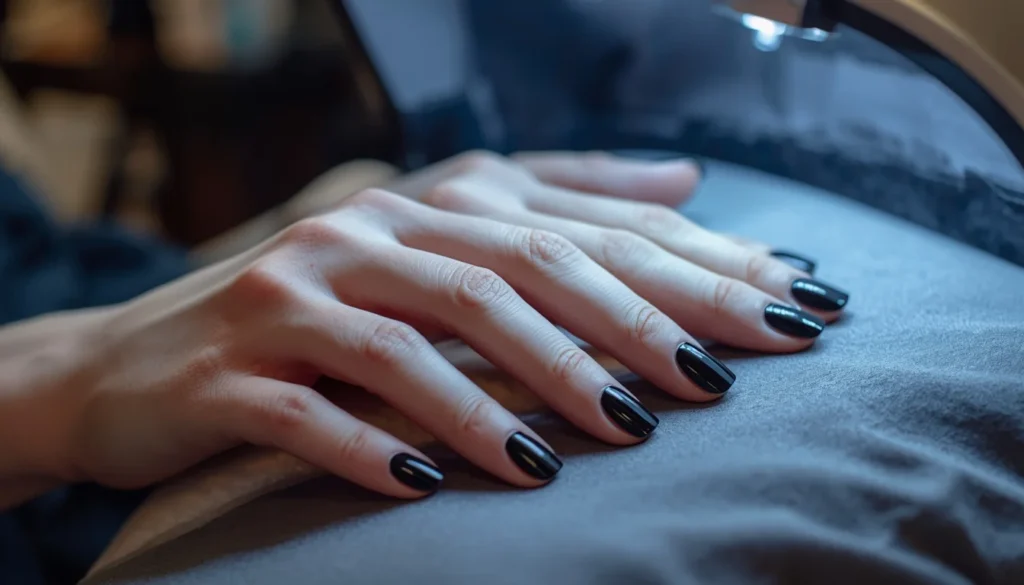 black gel nail ideas for long lasting manicure professional salon look