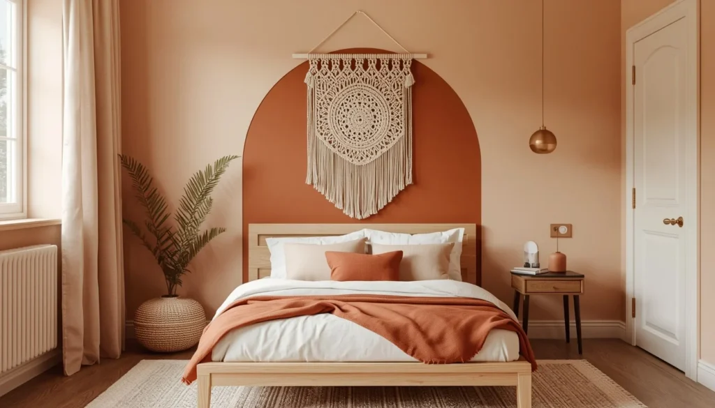 peach and terracotta sunset children's room paint idea 2026 warm palette