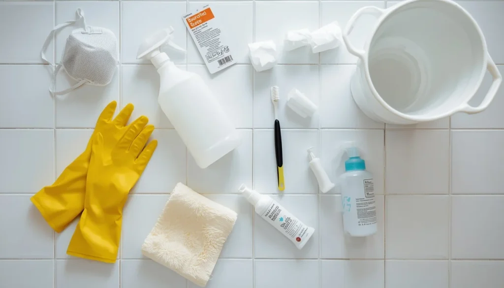 Cleaning supplies needed for how do you get rid of mould in bathroom projects at home