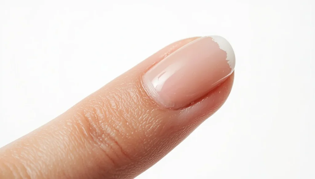 Damaged nail from incorrectly peeling off gel nail polish — why learning how to remove gel nail polish properly matters