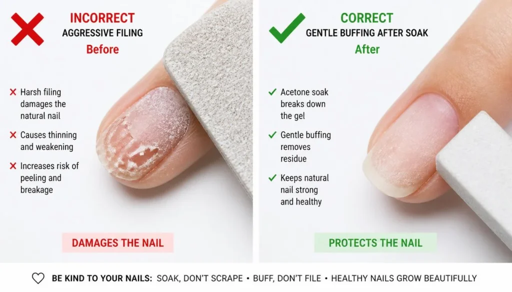Common mistakes to avoid when learning how to remove gel nail polish at home