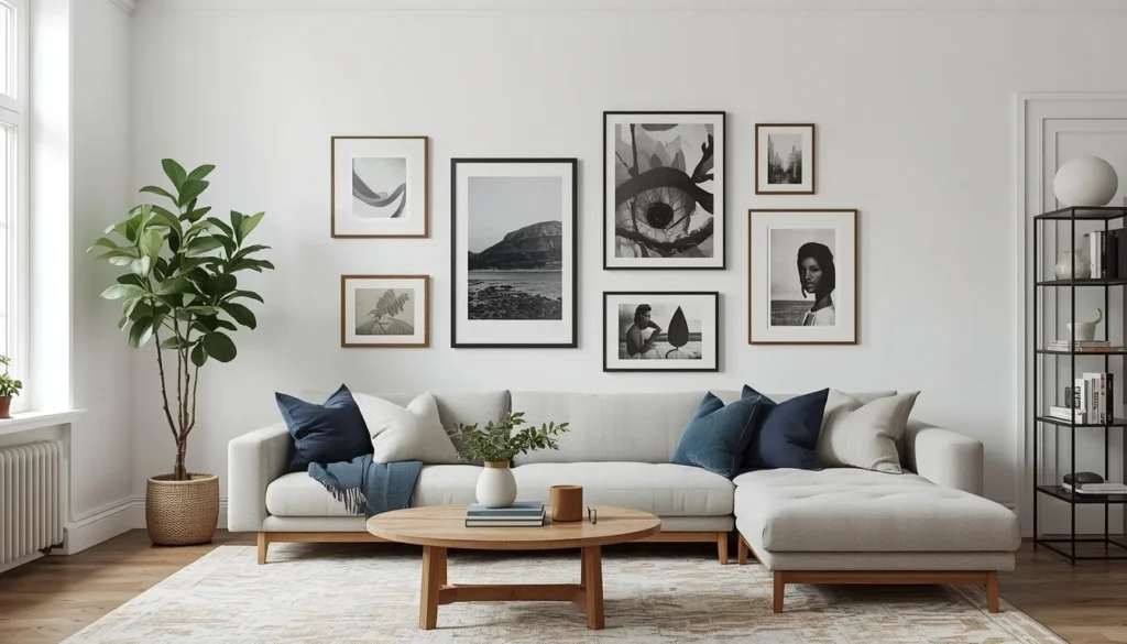 living room corner ideas gallery wall display