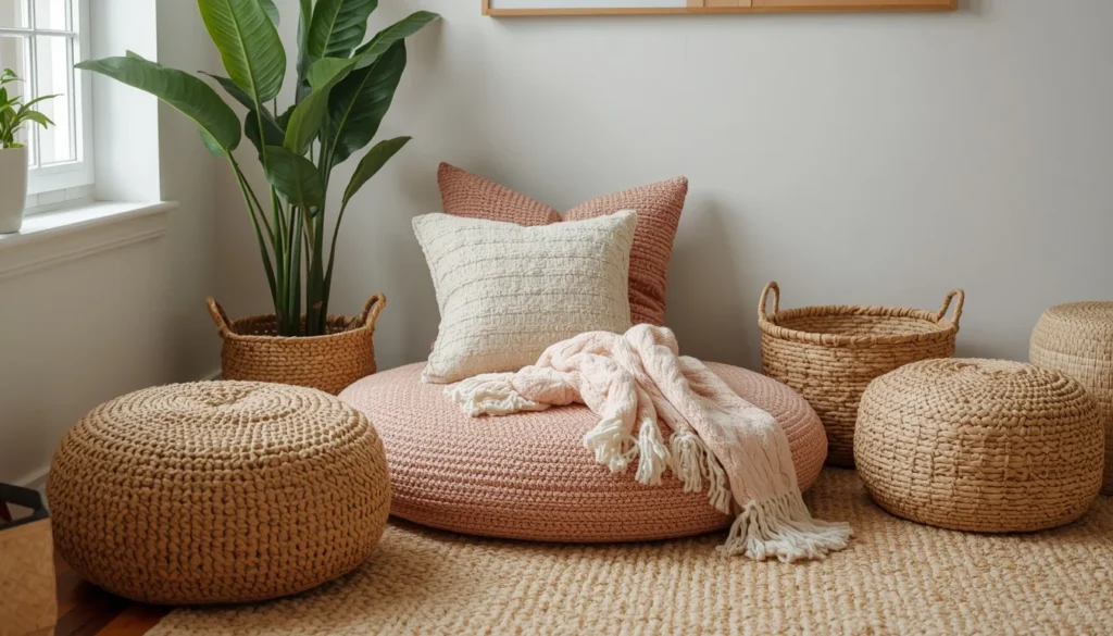  living room corner ideas floor cushion lounge