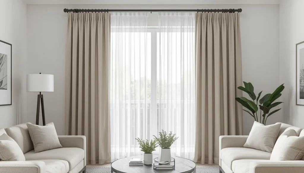  Layered sheer and blackout living room curtains ideas — double layer curtains for light control 2026