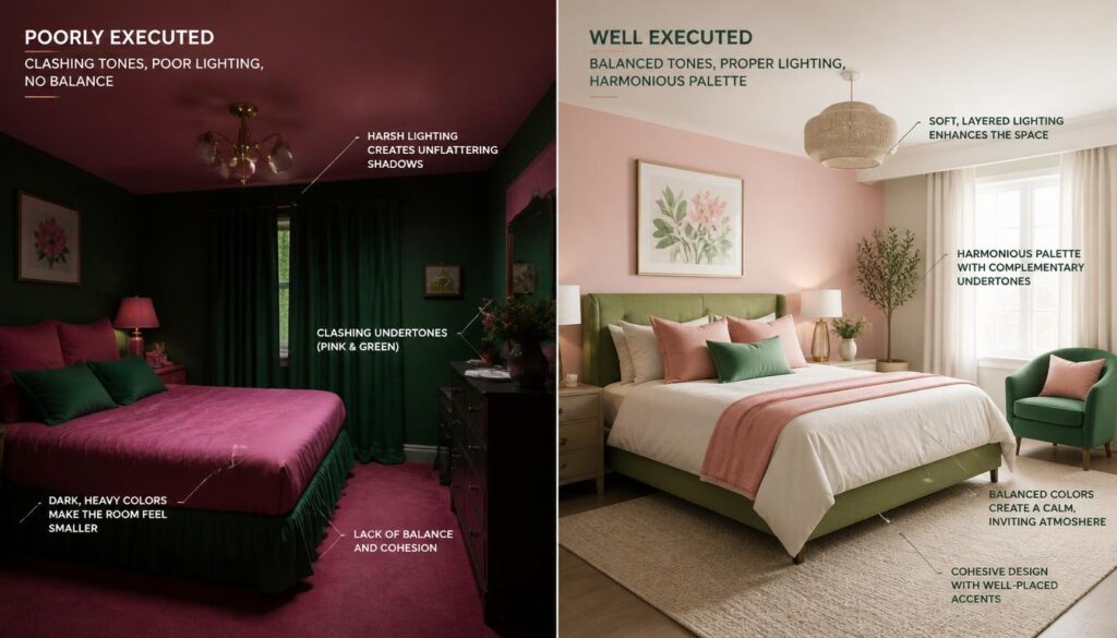 common pink green living room paint makeover mistakes to avoid