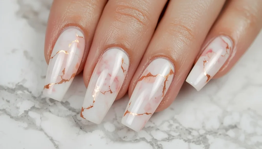pink marble nails cute pink nail ideas luxury veined art