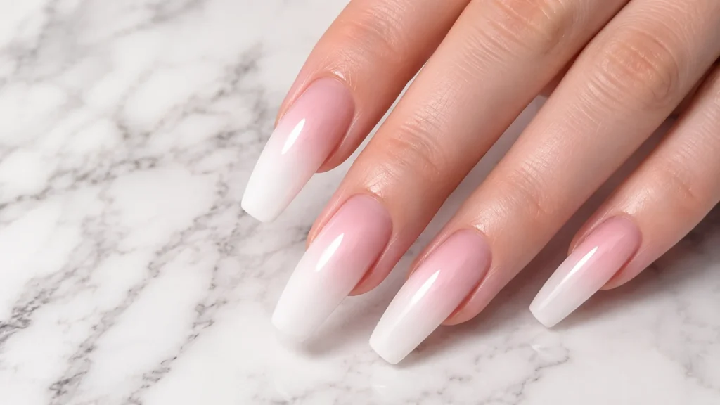 ballerina pink ombre nails cute pink nail ideas soft gradient