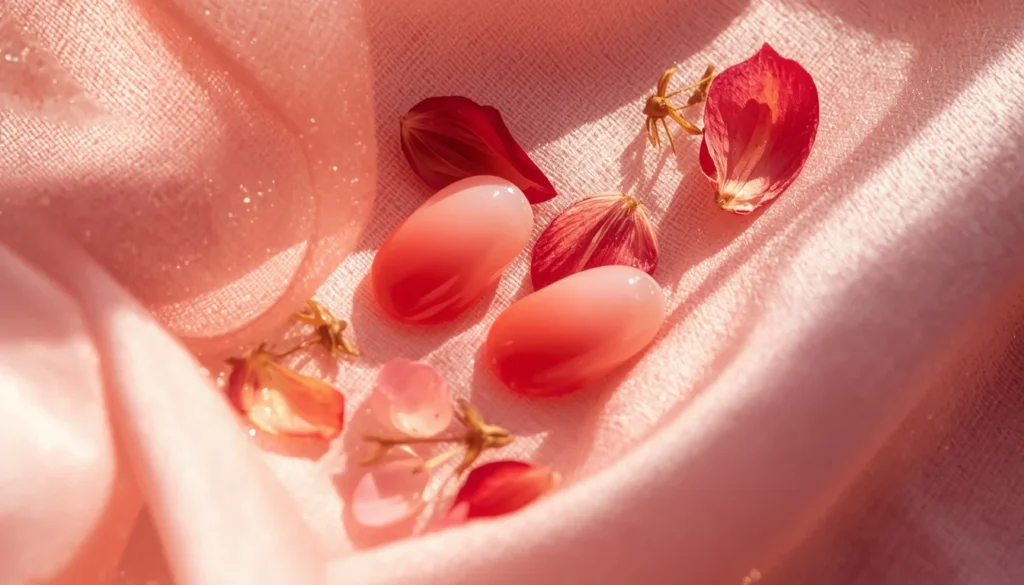 strawberry milk jelly pink nails cute pink nail ideas aesthetic