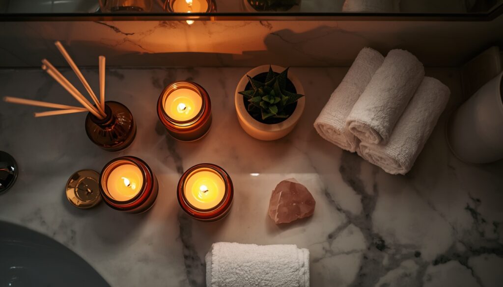 spa scented ambiance budget spa bathroom at home 2026 candles diffuser