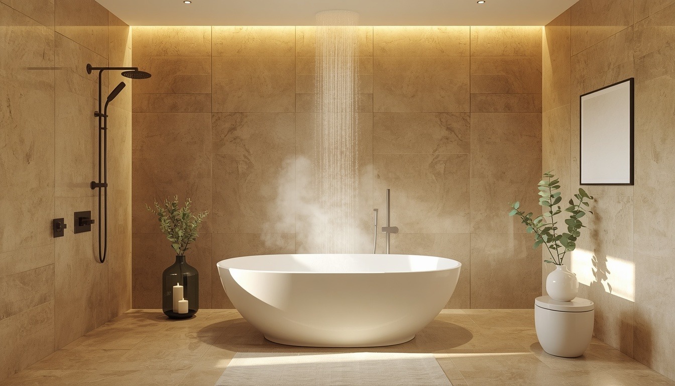 spa bathroom at home 2026 – stunning luxury transformation with soaking tub and rain shower