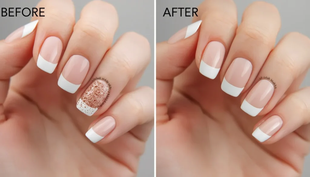 common mistakes when doing white french tip nails at home